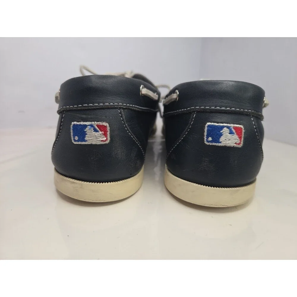 Rare Allen Edmonds Chicago Cubs Baseball Deck Shoes Men Sz 10.5 Leather Loafers